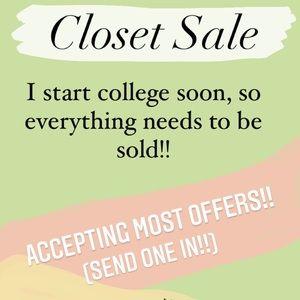 ✨Closet Sale✨ Buy Clothes for (*online) School